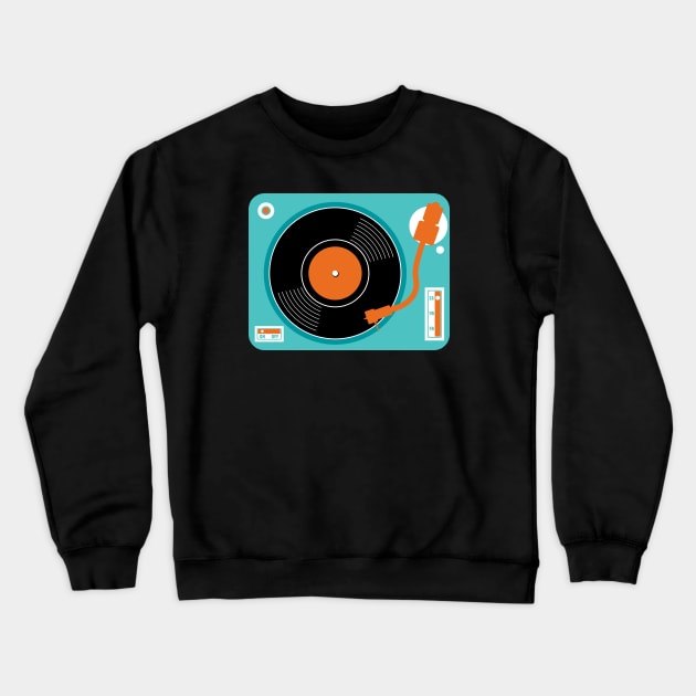 Record player turntable design with record Crewneck Sweatshirt by JDawnInk